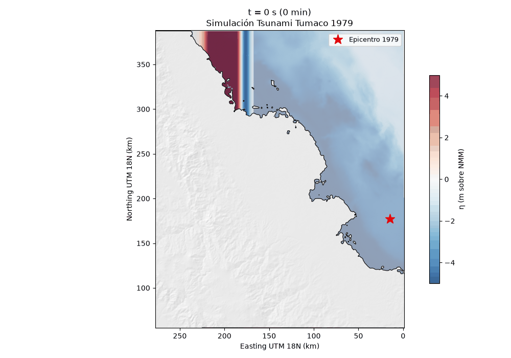 Animación de la propagación del tsunami